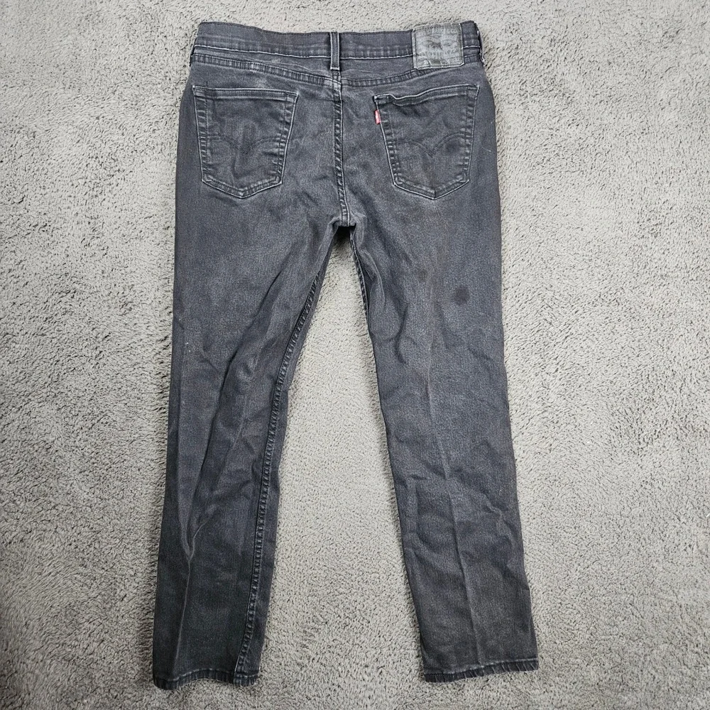 Levis 514 Straight Fit‎ Mens Black Denim Jeans 34x32